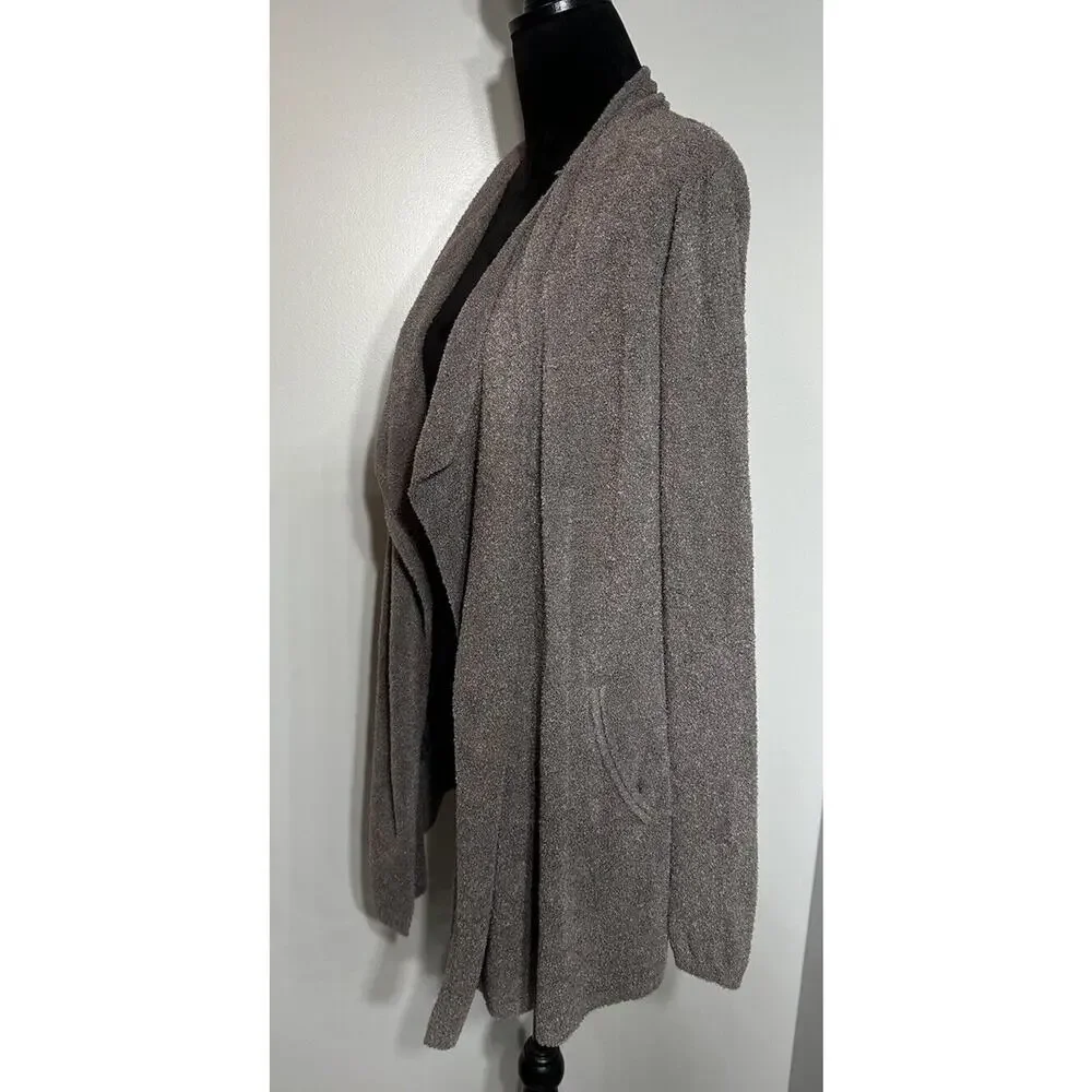 Barefoot Dreams CozyChic Lite Open Front Cardigan Brown Style 903 Size XXS/XS - Picture 3 of 7